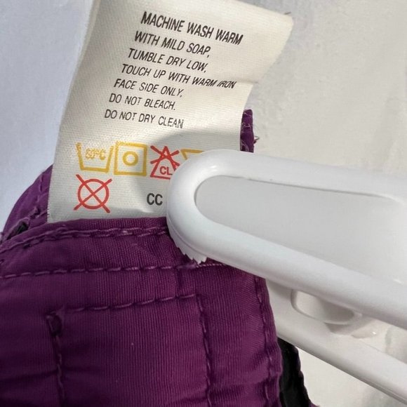 COLUMBIA Black Purple Reversible Ski Pants Snowboard SIDE ZIP Women Large - Picture 5 of 11
